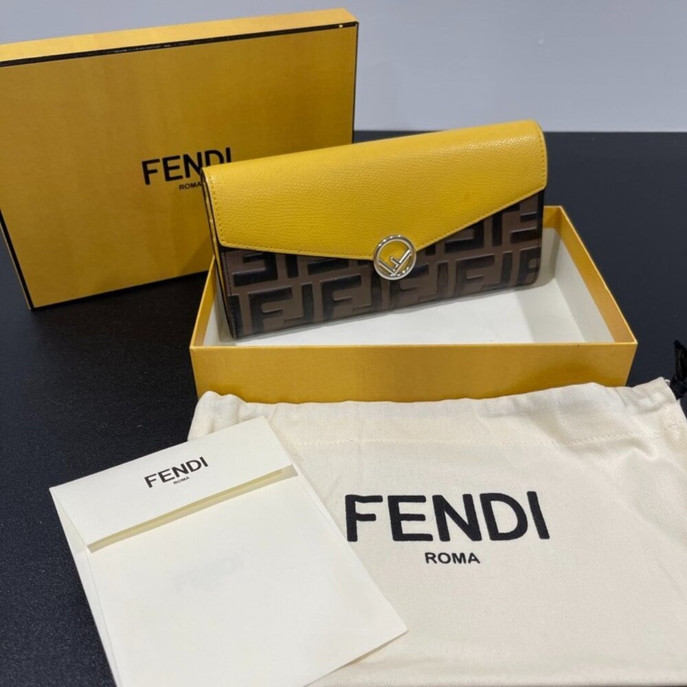 Fendi Zucca Fies Bifold Lonng Wallet Leather (JB1152)